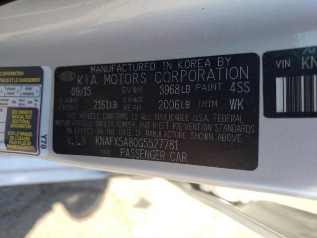 Photo 10 from auction – 2016 KIA FORTE EX with VIN KNAFX5A80G5527781