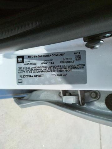 Photo 10 from auction – 2020 CHEVROLET SPARK 1LT with VIN KL8CD6SA4LC418597