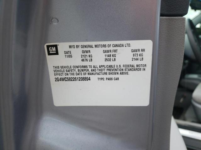 Photo 10 from auction – 2006 BUICK LACROSSE C with VIN 2G4WC582261208894