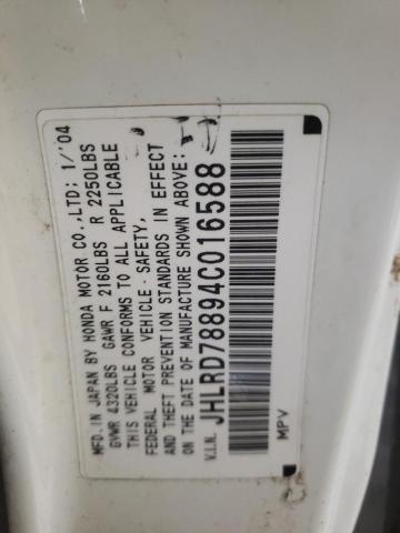 Photo 10 from auction – 2004 HONDA CR-V EX with VIN JHLRD78894C016588