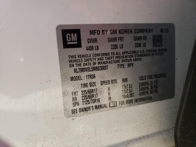 Photo 10 from auction – 2021 CHEVROLET TRAILBLAZE with VIN KL79MNSL5MB030697