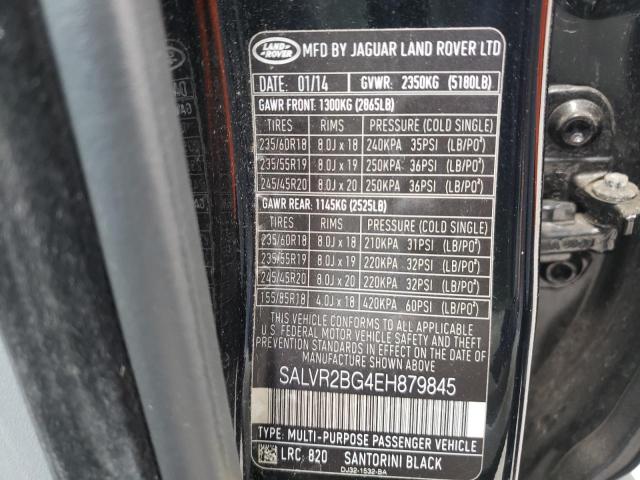 Photo 10 from auction – 2014 LAND ROVER RANGE ROVE with VIN SALVR2BG4EH879845