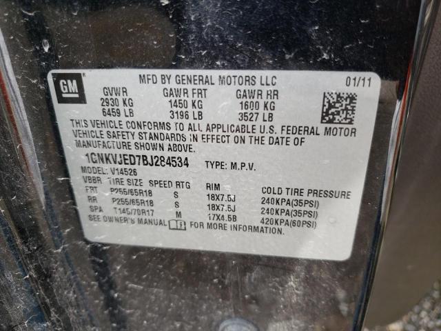 Photo 10 from auction – 2011 CHEVROLET TRAVERSE L with VIN 1GNKVJED7BJ284534
