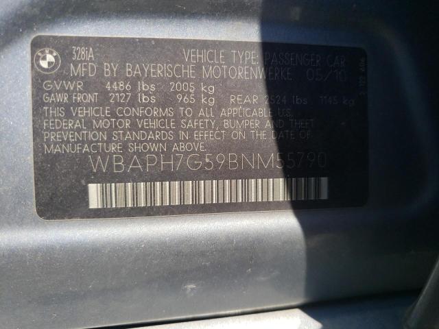 Photo 10 from auction – 2011 BMW 328 I with VIN WBAPH7G59BNM55790