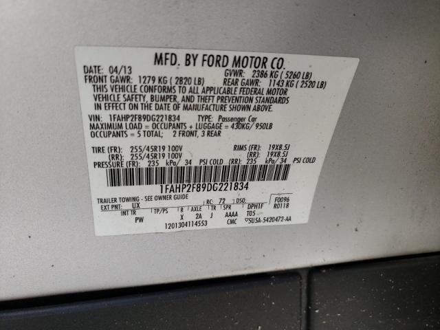 Photo 10 from auction – 2013 FORD TAURUS LIM with VIN 1FAHP2F89DG221834