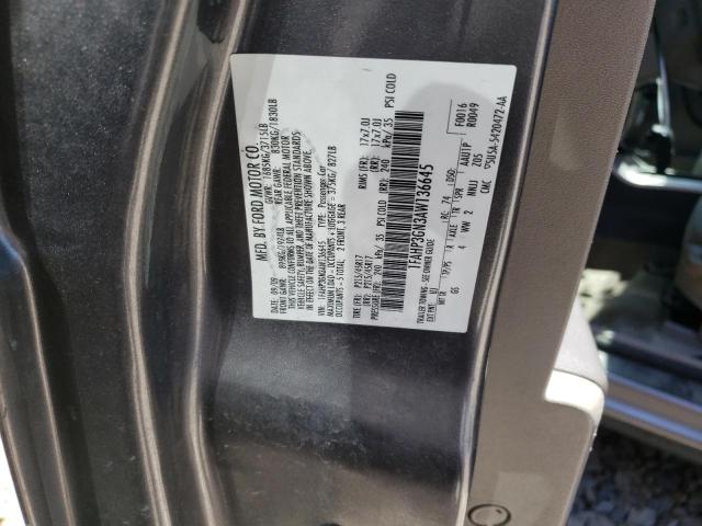 Photo 10 from auction – 2010 FORD FOCUS SES with VIN 1FAHP3GN3AW136645