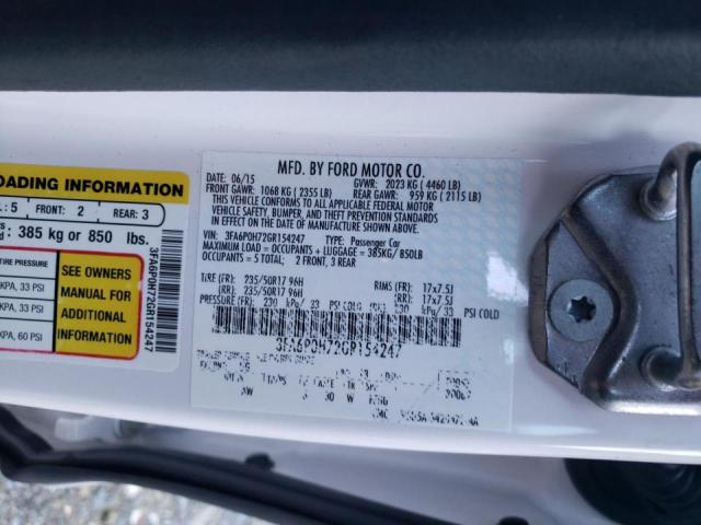 Photo 10 from auction – 2016 FORD FUSION SE with VIN 3FA6P0H72GR154247