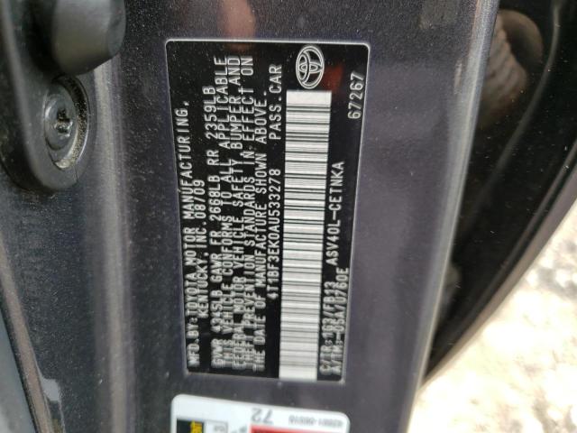 Photo 10 from auction – 2010 TOYOTA CAMRY BASE with VIN 4T1BF3EK0AU533278