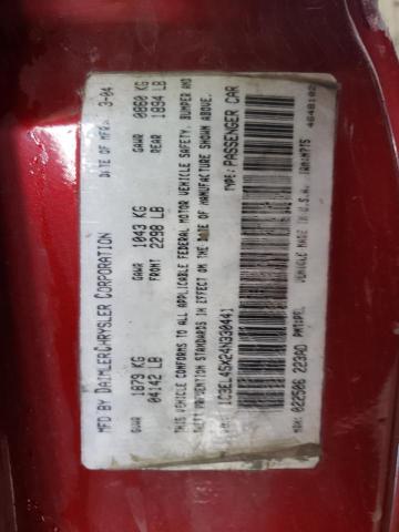 Photo 10 from auction – 2004 CHRYSLER SEBRING LX with VIN 1C3EL45X24N330441