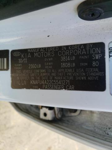 Photo 10 from auction – 2012 KIA FORTE EX with VIN KNAFU4A22C5541271