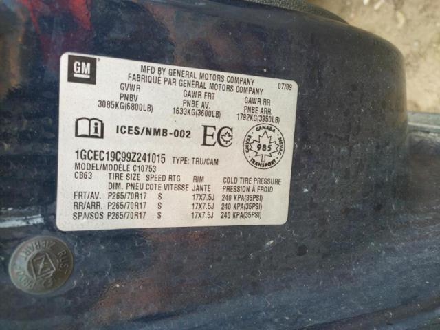Фото 10 с аукциона – 2009 CHEVROLET 1500 SILVE с VIN 1GCEC19C99Z241015