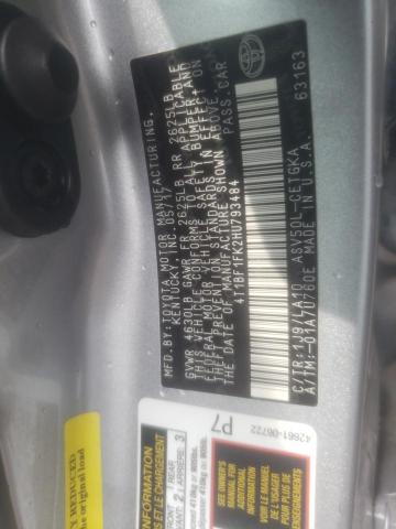 Photo 10 from auction – 2017 TOYOTA CAMRY LE with VIN 4T1BF1FK2HU793484