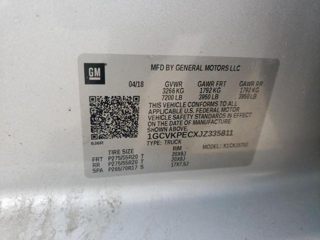 Photo 10 from auction – 2018 CHEVROLET SILVERADO with VIN 1GCVKPECXJZ335811