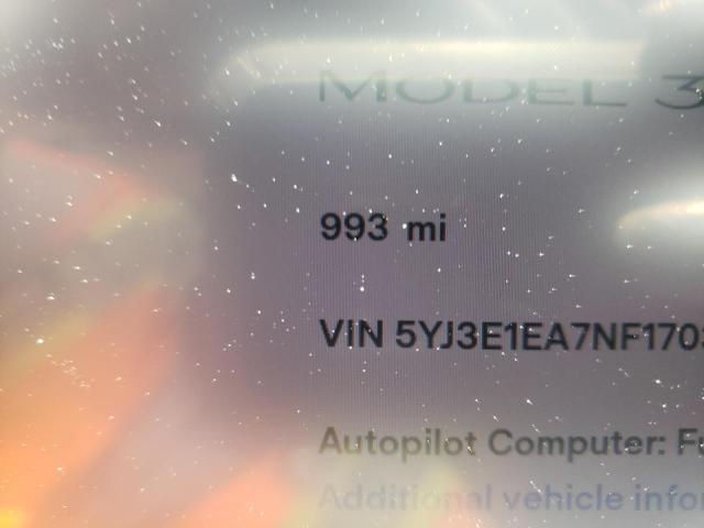 Photo 8 from auction – 2022 TESLA MODEL 3 with VIN 5YJ3E1EA7NF170399
