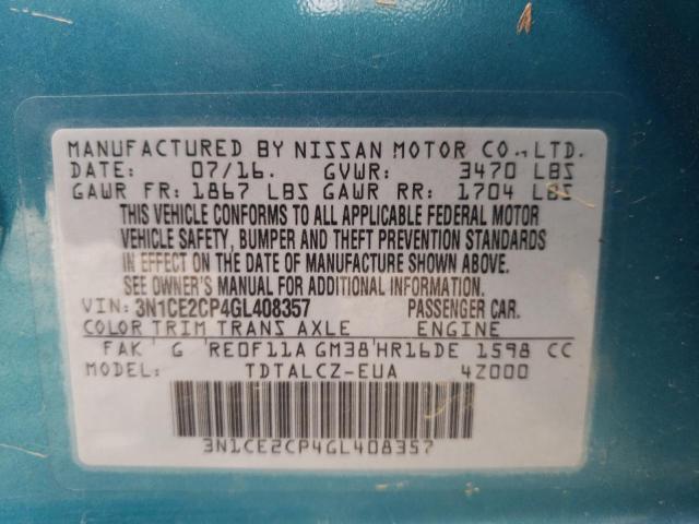 Photo 10 from auction – 2016 NISSAN VERSA NOTE with VIN 3N1CE2CP4GL408357