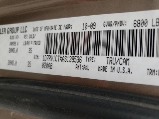 Photo 10 from auction – 2010 DODGE RAM 1500 with VIN 1D7RV1CTXAS139536