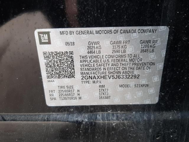 Photo 10 from auction – 2018 CHEVROLET EQUINOX LS with VIN 2GNAXHEV5J6332292