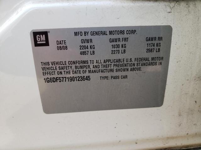 Photo 10 from auction – 2009 CADILLAC CTS with VIN 1G6DF577190123645