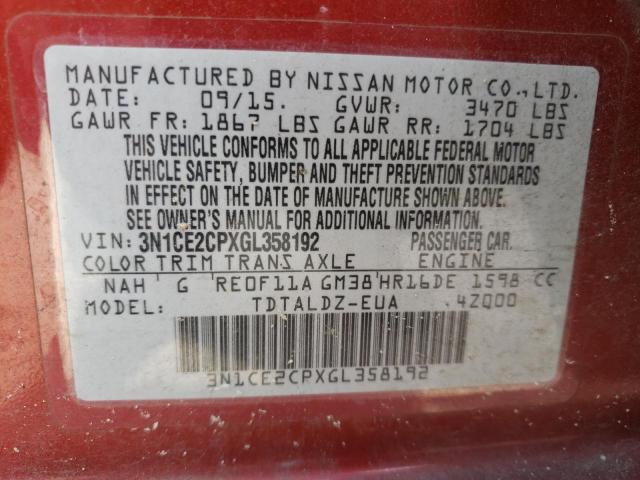 Photo 10 from auction – 2016 NISSAN VERSA NOTE with VIN 3N1CE2CPXGL358192