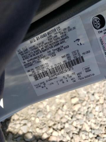 Photo 10 from auction – 2011 FORD FUSION SEL with VIN 3FAHP0JA9BR281875