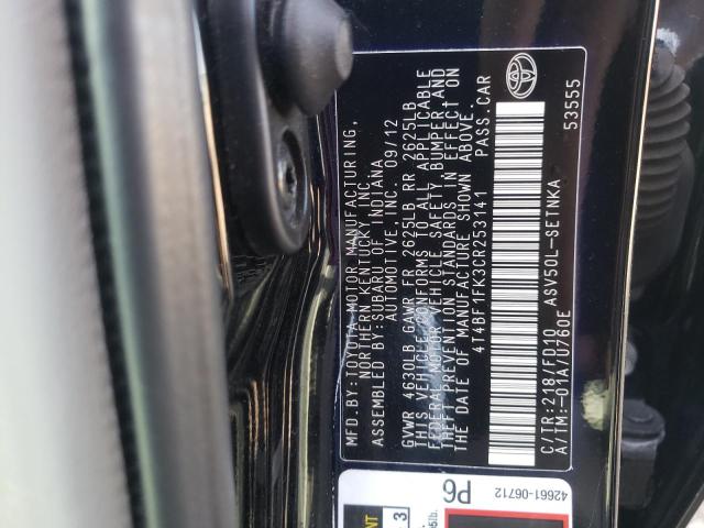 Photo 10 from auction – 2012 TOYOTA CAMRY BASE with VIN 4T4BF1FK3CR253141
