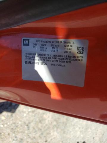 Photo 10 from auction – 2013 CHEVROLET CAMARO LT with VIN 2G1FC1E30D9183026
