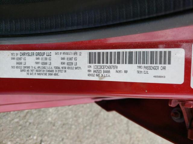Photo 10 from auction – 2012 CHRYSLER 200 LIMITE with VIN 1C3CCBCB7CN267970