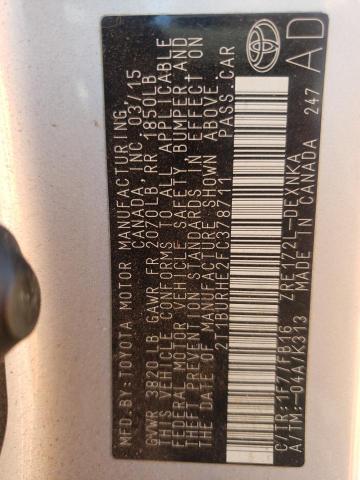 Photo 10 from auction – 2015 TOYOTA COROLLA L with VIN 2T1BURHE2FC378711