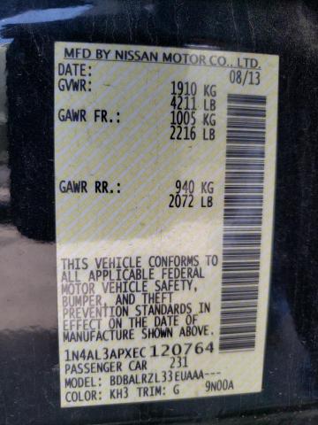 Photo 10 from auction – 2014 NISSAN ALTIMA 2.5 with VIN 1N4AL3APXEC120764