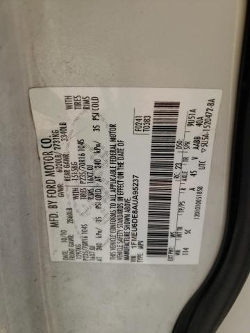 Photo 10 from auction – 2010 FORD EXPLORER X with VIN 1FMEU6DE8AUA95237