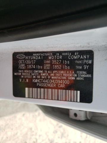 Photo 10 from auction – 2017 HYUNDAI ACCENT SE with VIN KMHCT4AE0HU394900
