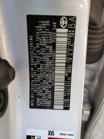 Photo 10 from auction – 2015 TOYOTA COROLLA L with VIN 5YFBURHE9FP274667