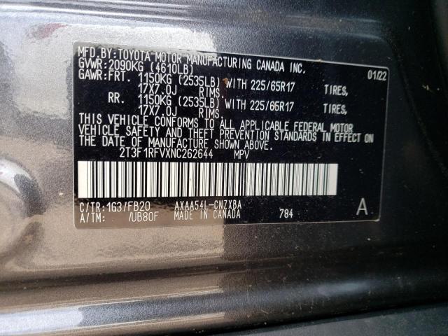 Photo 10 from auction – 2022 TOYOTA RAV4 LE with VIN 2T3F1RFVXNC262644