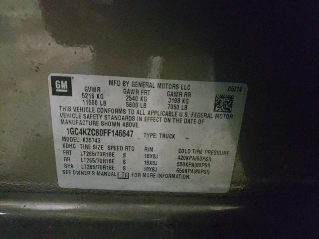 Photo 10 from auction – 2015 CHEVROLET SILVERADO with VIN 1GC4KZC80FF146647