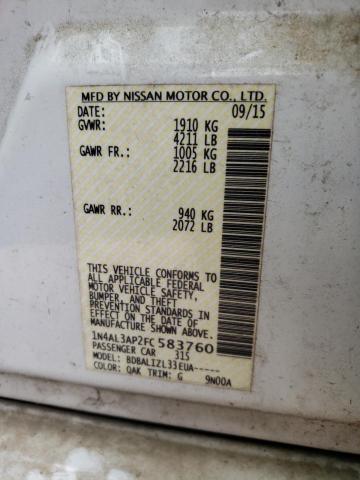 Photo 10 from auction – 2015 NISSAN ALTIMA 2.5 with VIN 1N4AL3AP2FC583760