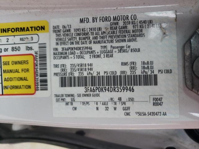 Photo 10 from auction – 2013 FORD FUSION TIT with VIN 3FA6P0K94DR359946