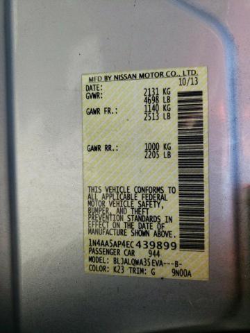 Photo 10 from auction – 2014 NISSAN MAXIMA S with VIN 1N4AA5AP4EC439899