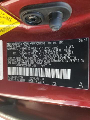 Photo 10 from auction – 2011 TOYOTA SIENNA LE with VIN 5TDKK3DC5BS171304