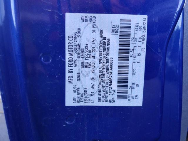 Photo 10 from auction – 2006 FORD RANGER SUP with VIN 1FTZR45E76PA66683