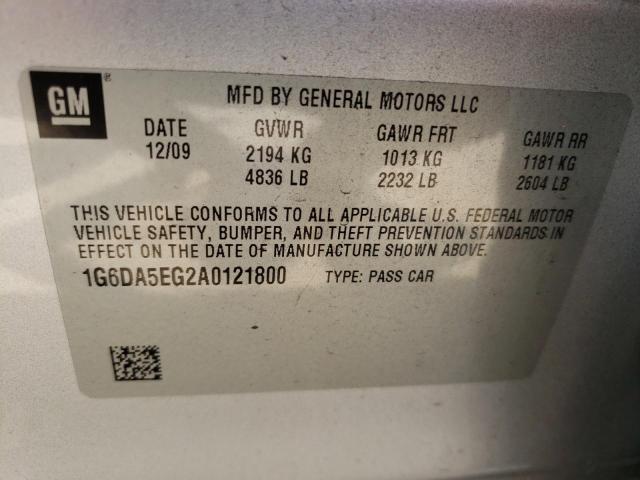Photo 10 from auction – 2010 CADILLAC CTS with VIN 1G6DA5EG2A0121800