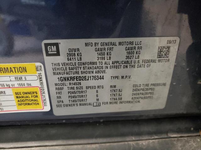 Photo 10 from auction – 2014 CHEVROLET TRAVERSE L with VIN 1GNKRFED2EJ176344