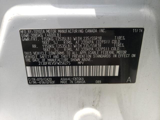 Photo 10 from auction – 2015 TOYOTA RAV4 LIMIT with VIN 2T3DFREV5FW256275