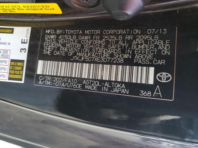 Photo 10 from auction – 2014 TOYOTA SCION TC with VIN JTKJF5C7XE3077238