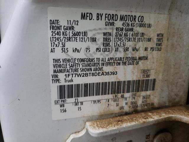 Photo 10 from auction – 2013 FORD F250 SUPER with VIN 1FT7W2BT8DEA35393