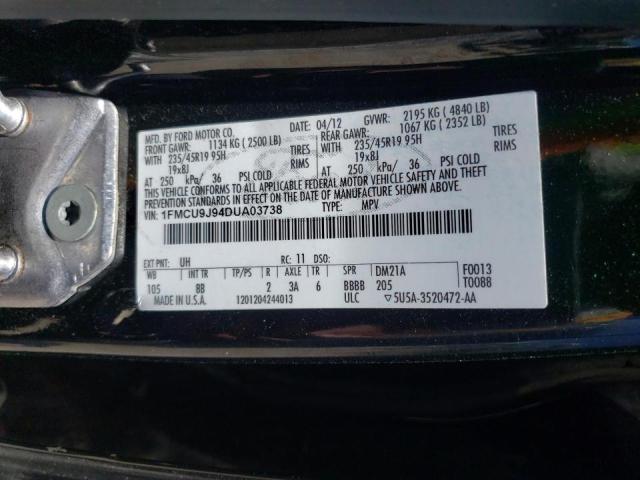 Photo 10 from auction – 2013 FORD ESCAPE TIT with VIN 1FMCU9J94DUA03738