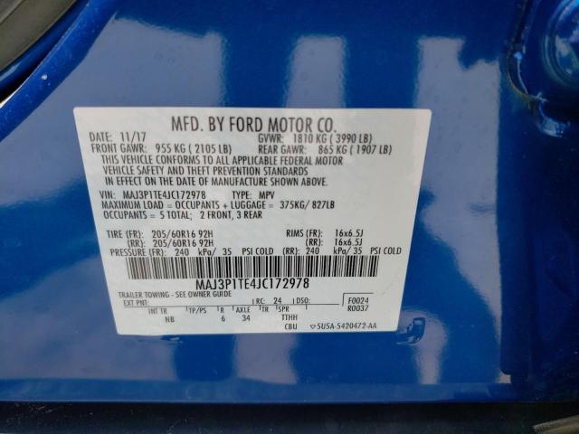 Photo 10 from auction – 2018 FORD ECOSPORT S with VIN MAJ3P1TE4JC172978