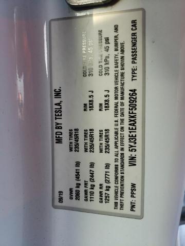 Photo 10 from auction – 2019 TESLA MODEL 3 with VIN 5YJ3E1EAXKF509264