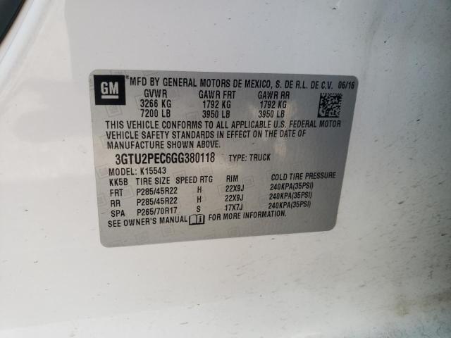 Photo 10 from auction – 2016 GMC SIERRA K15 with VIN 3GTU2PEC6GG380118