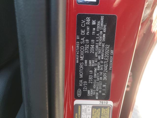 Photo 10 from auction – 2020 KIA FORTE FE with VIN 3KPF24AD7LE209292