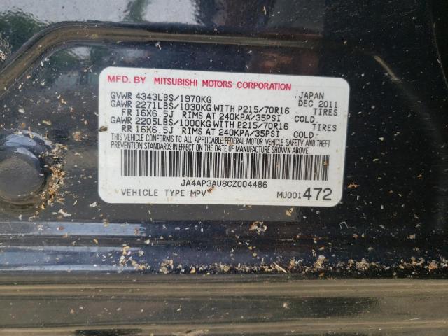 Photo 10 from auction – 2012 MITSUBISHI OUTLANDER with VIN JA4AP3AU8CZ004486